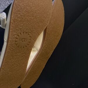UGG Tan and Cream Slip-On Shoes